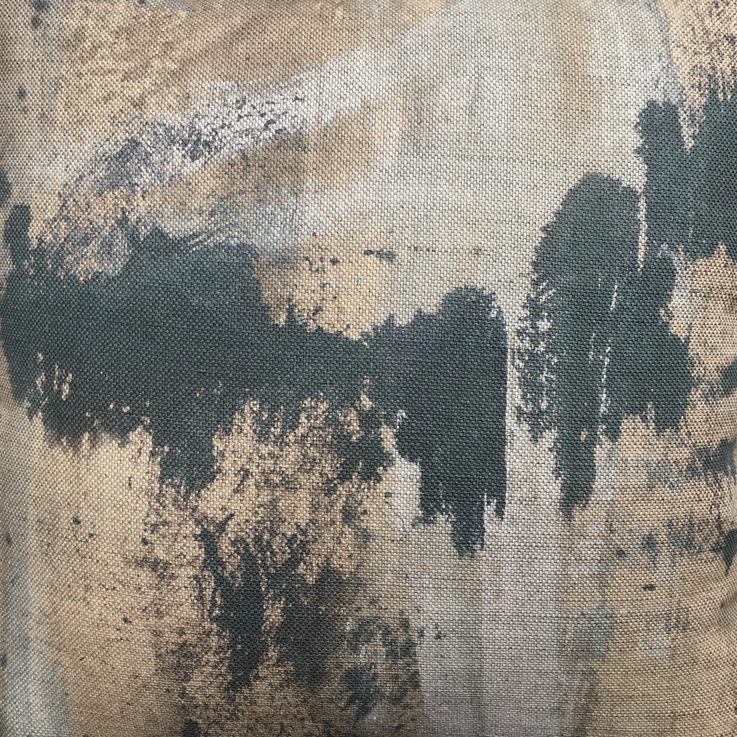 Abstract No 2 Linen Mini Cushion