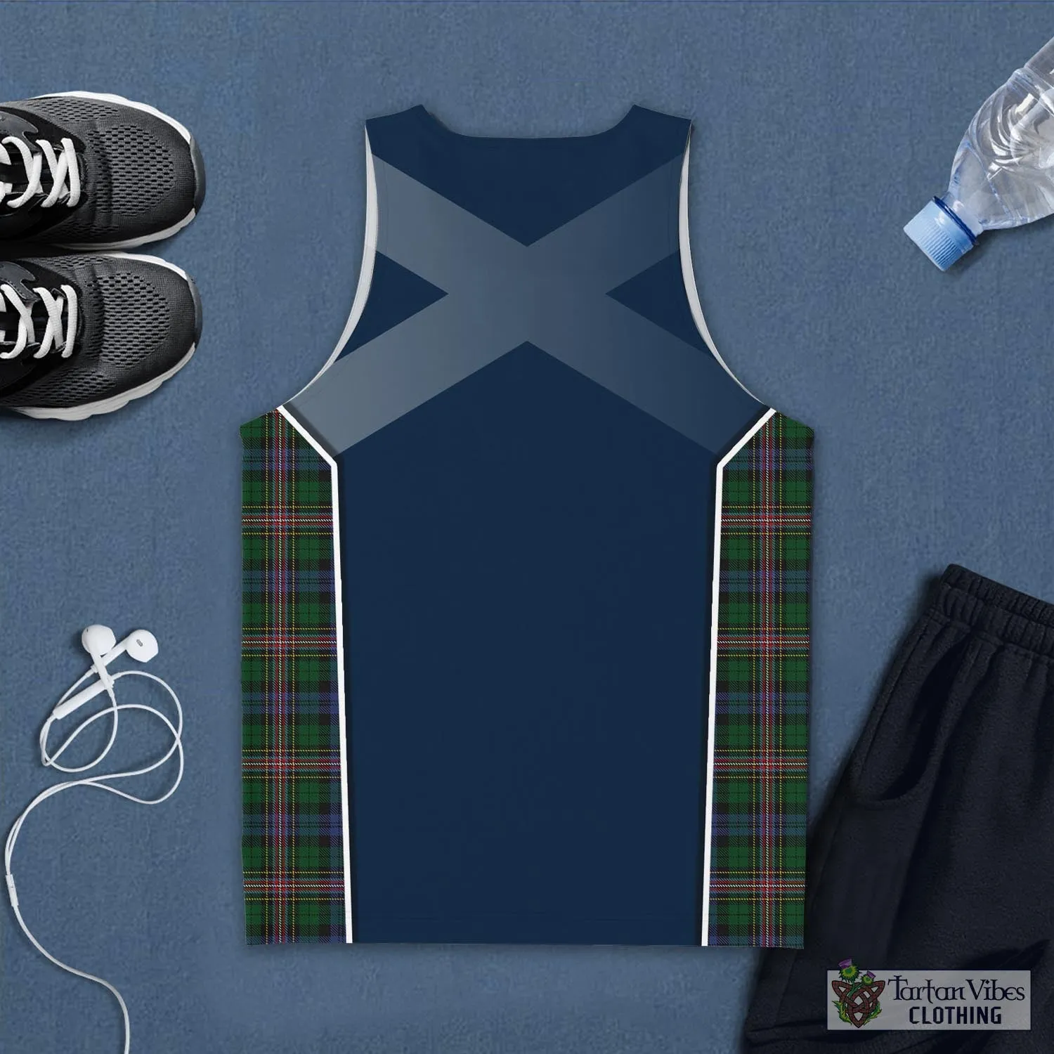 Allison Tartan Men's Tanks Top with Family Crest and Scottish Thistle Vibes Sport Style