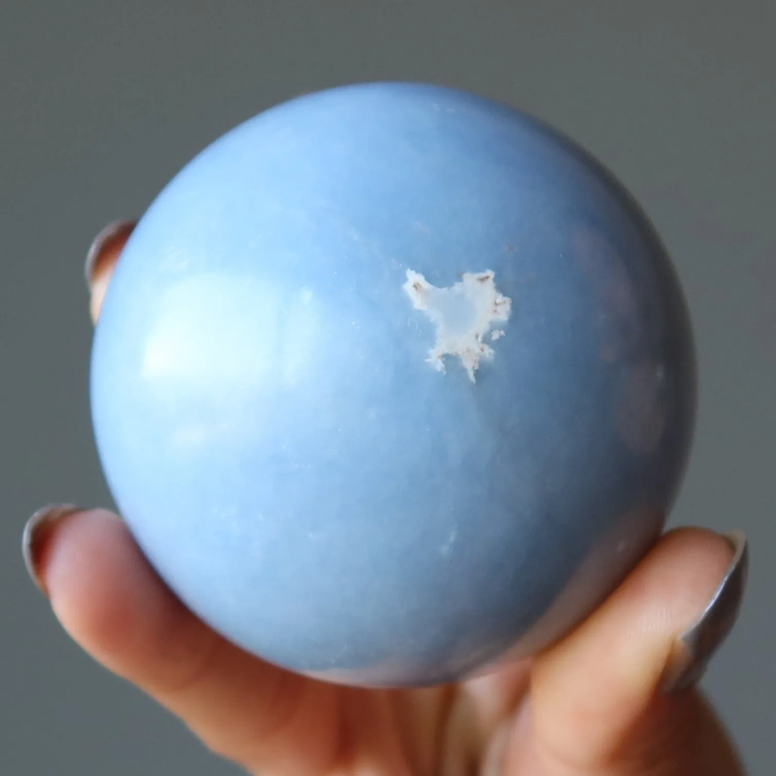 Angelite Sphere Up Above Crystal Ball