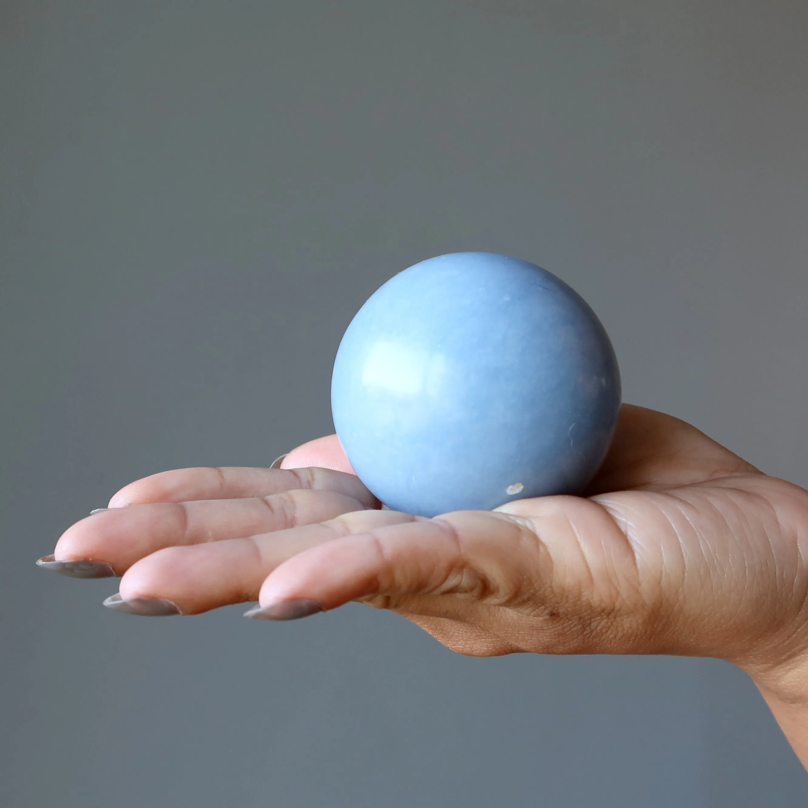 Angelite Sphere Up Above Crystal Ball