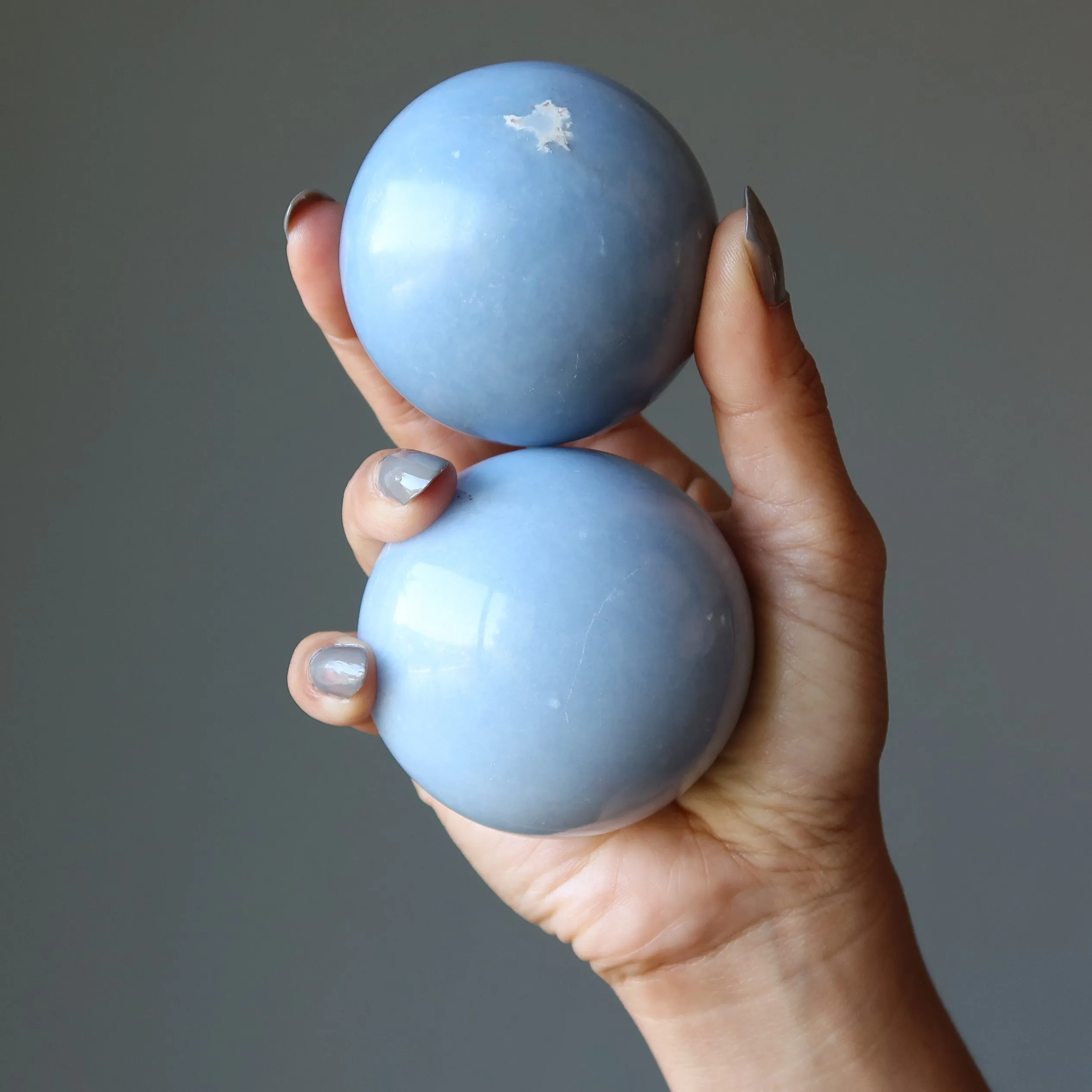 Angelite Sphere Up Above Crystal Ball
