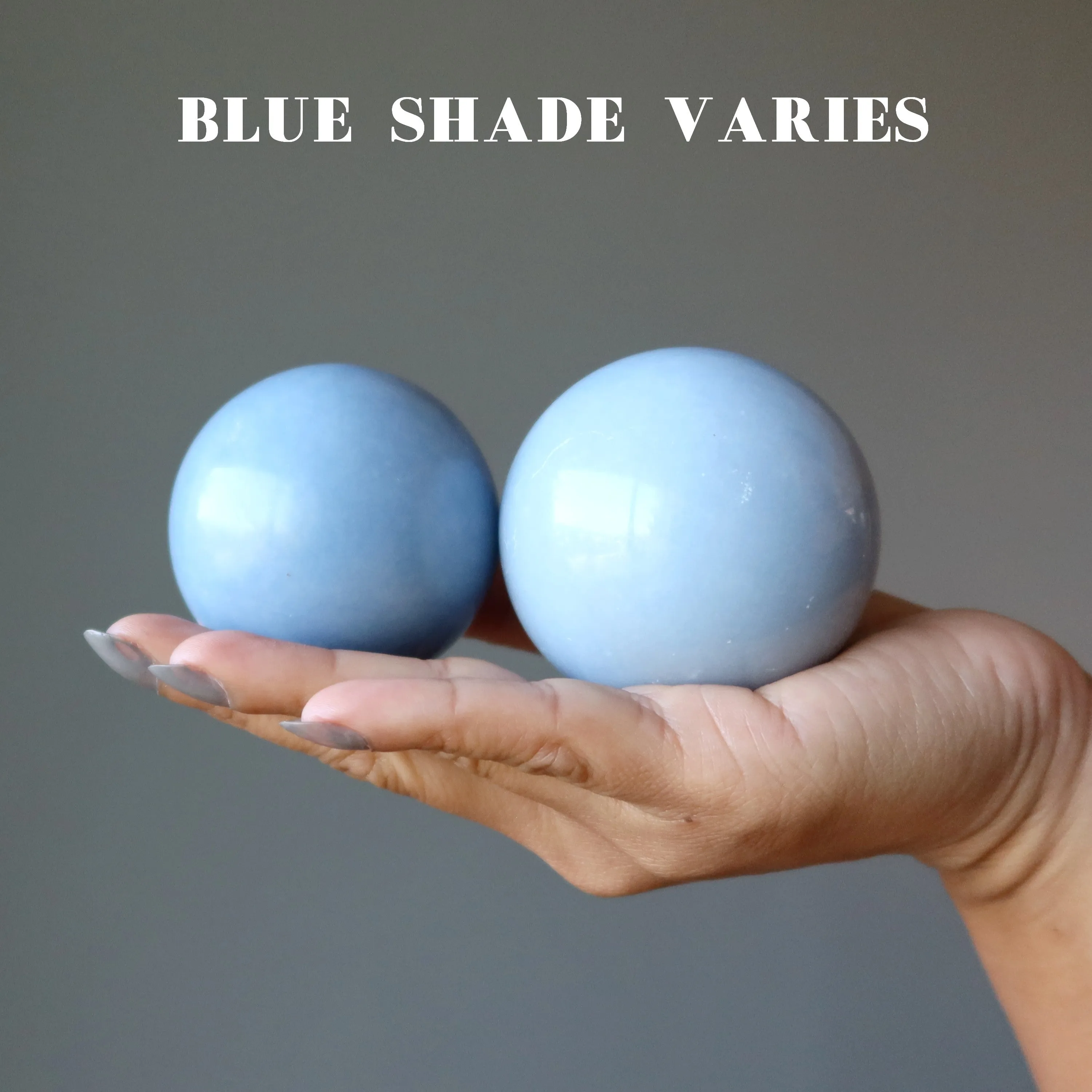 Angelite Sphere Up Above Crystal Ball