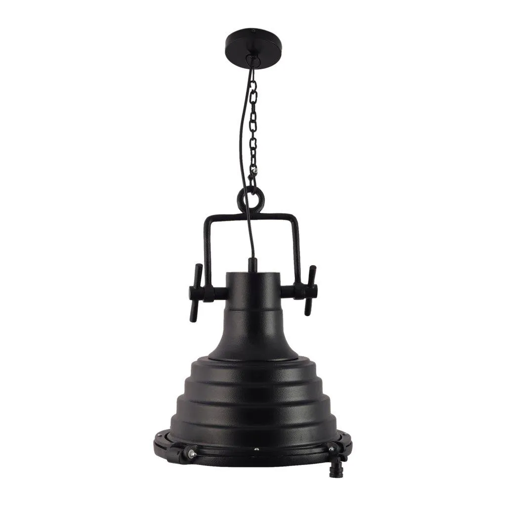 Black Metal Hanging Light - HIGHWAY-LITE - Included Bulb