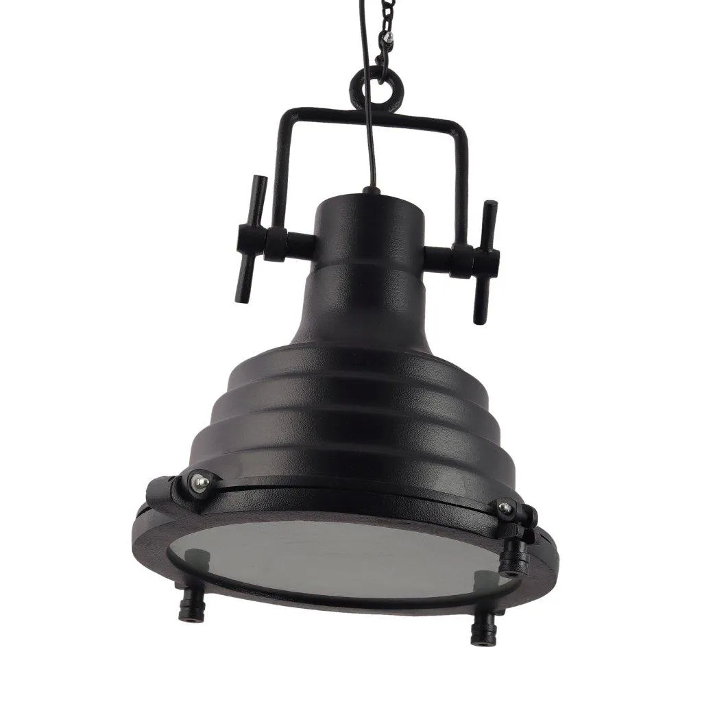 Black Metal Hanging Light - HIGHWAY-LITE - Included Bulb