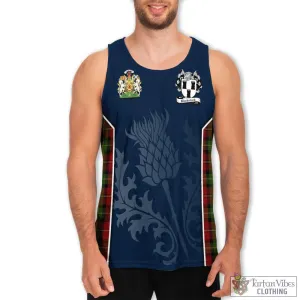 Blackstock Red Dress Tartan Men's Tanks Top with Family Crest and Scottish Thistle Vibes Sport Style