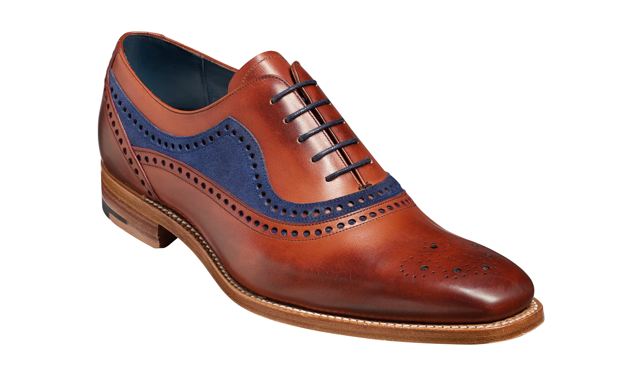 Brandon - Rosewood Calf / Navy Suede