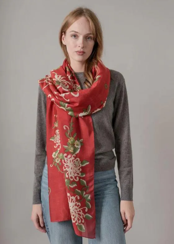 Chrysanthemum Red Scarf - One Hundred Stars