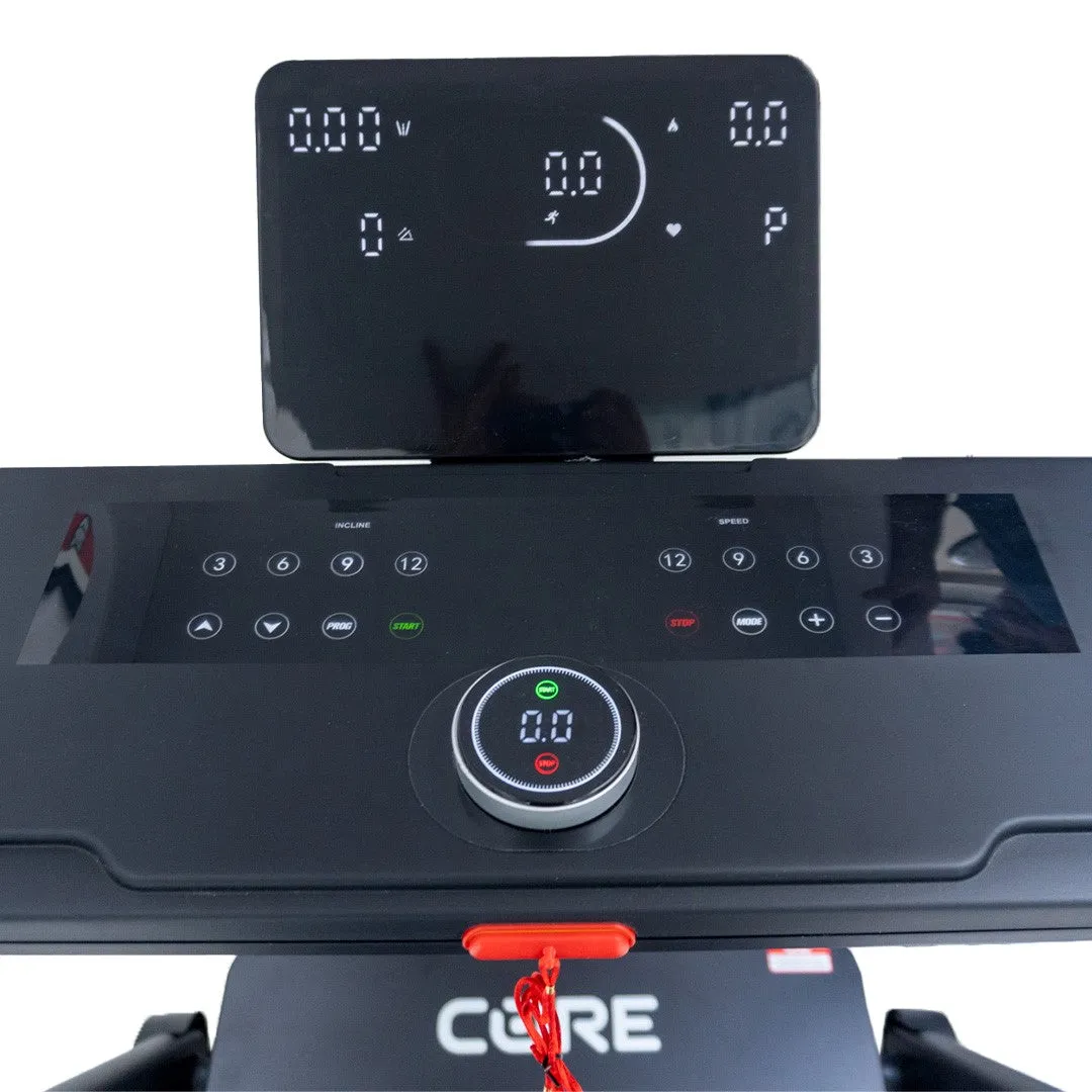 Core Power Incline YT1000 Treadmill – Premium Folding Home Gym Equipment with Adjustable Incline & Touchscreen Display for Optimal Cardio Workouts