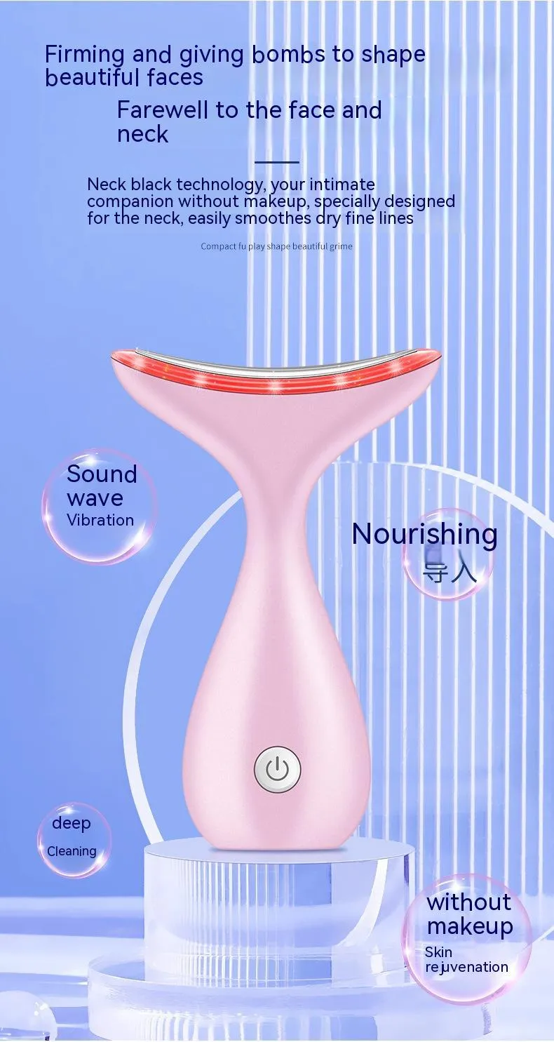 Face & Neck Care Color Light Wrinkle Neck Sonic Vibration Beauty Instrument
