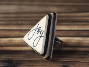 Joy Leather Ring #Black