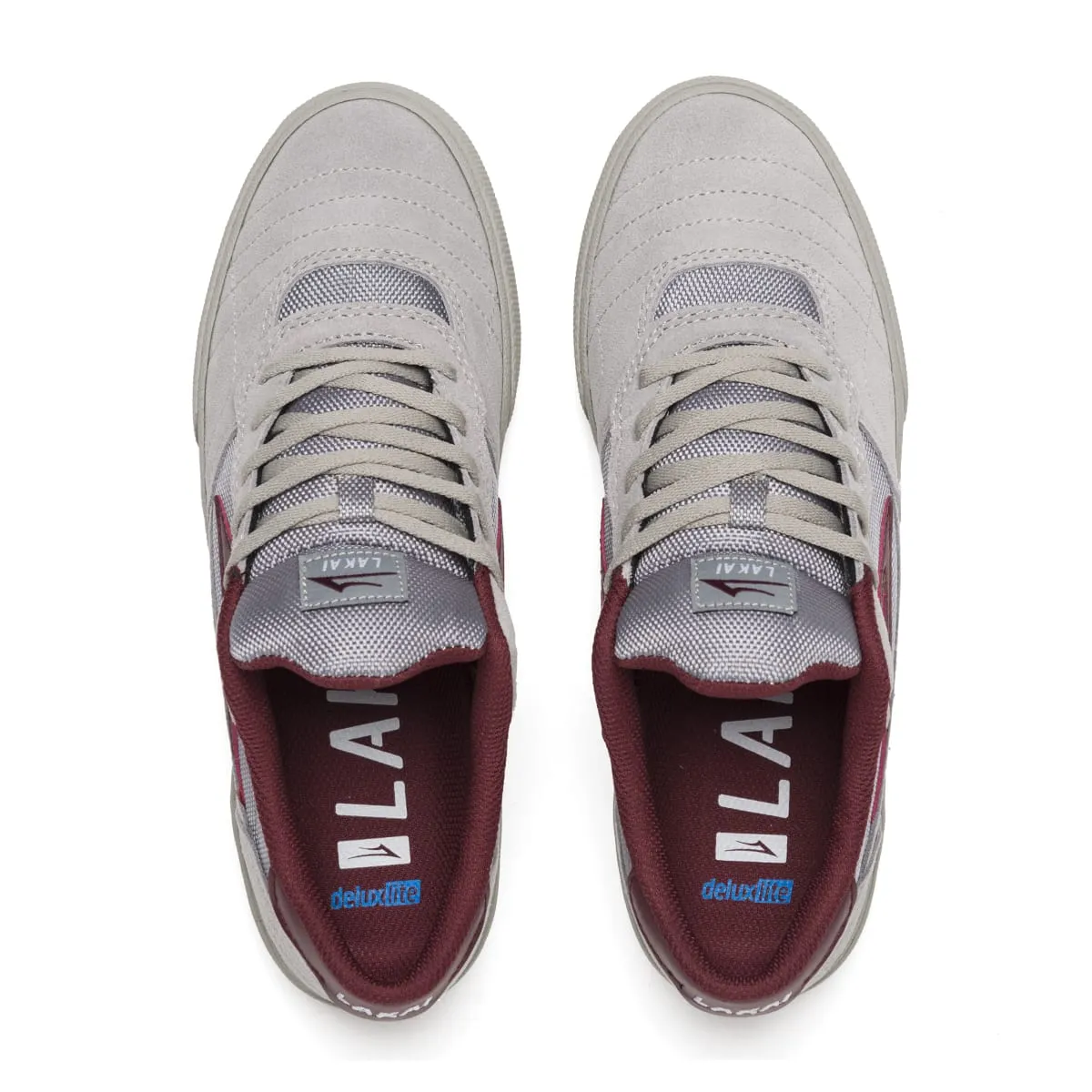 LAKAI CAMBRIDGE GREY/BURGANDY SUEDE