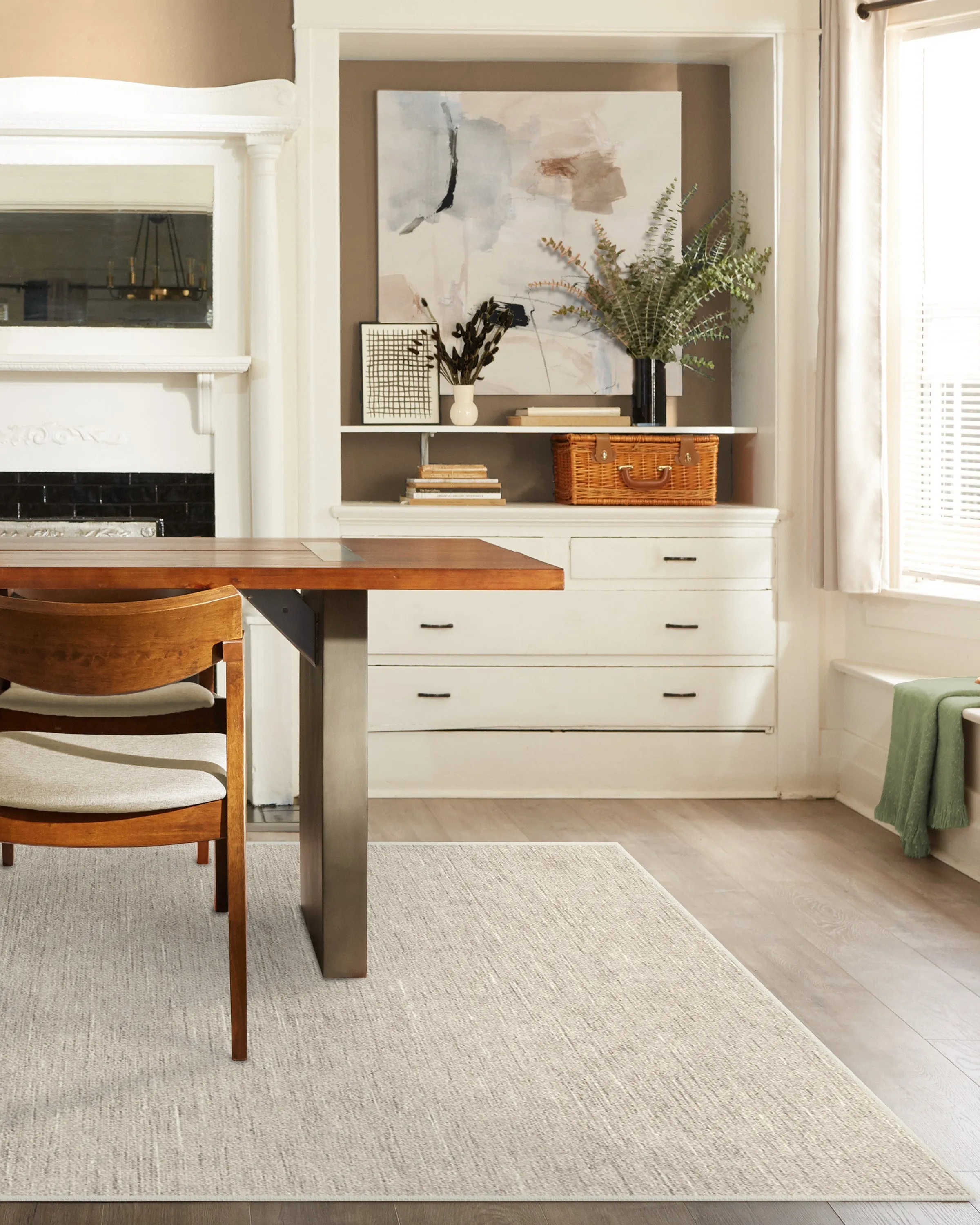 Melange Solid Light Grey Rug