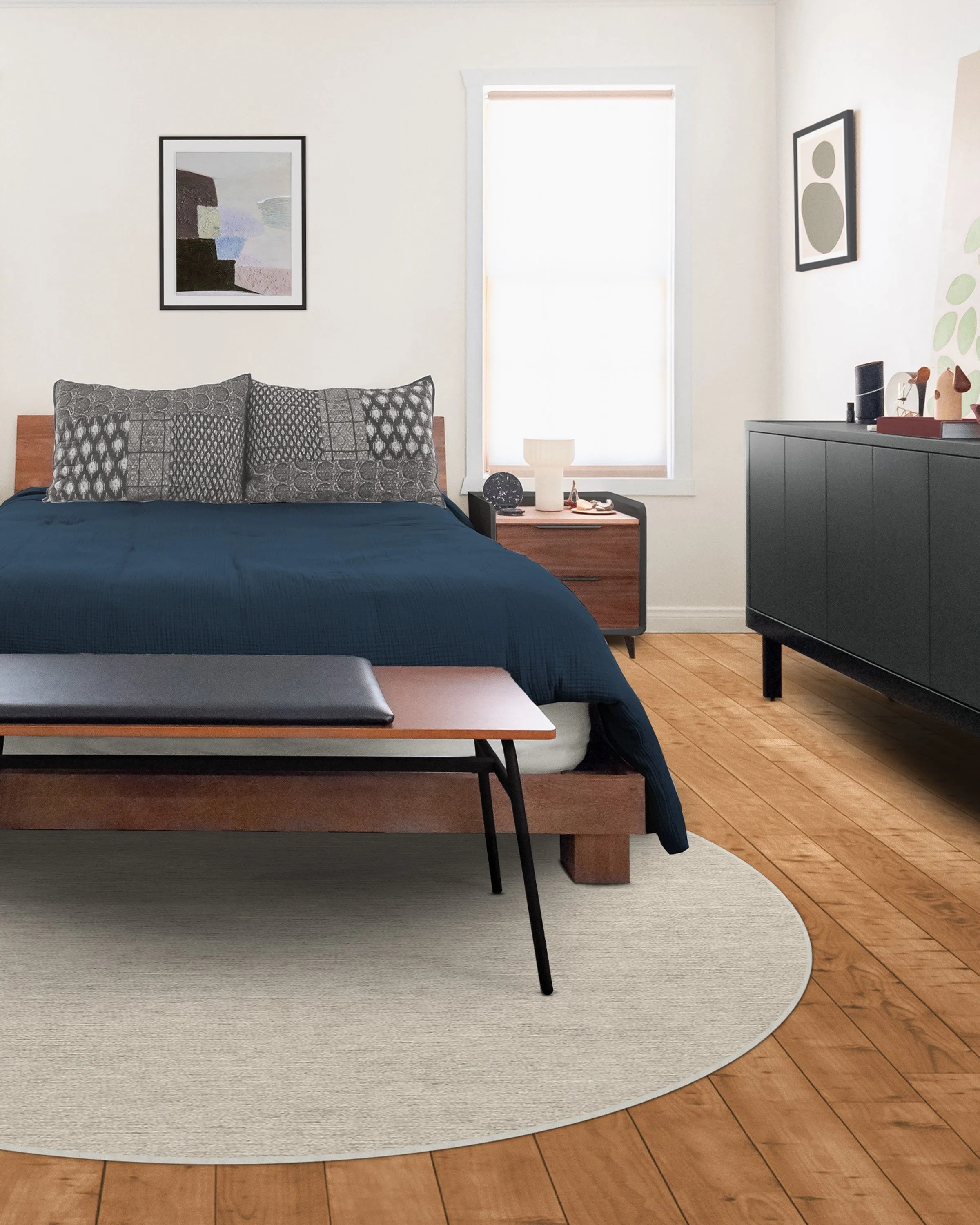 Melange Solid Light Grey Rug