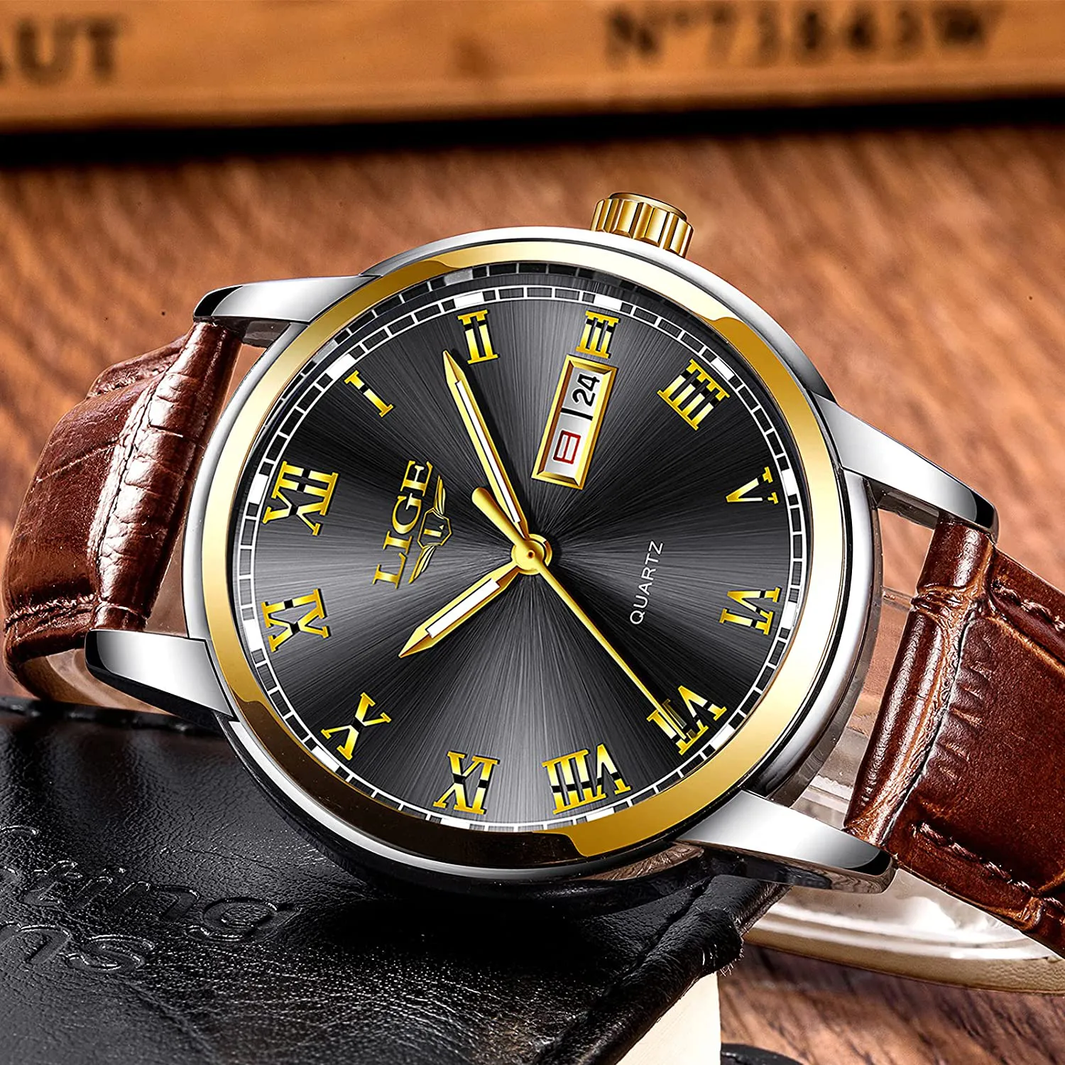 Men's Dress Wristwatch Sport Clock Business Date Casual Watch Men