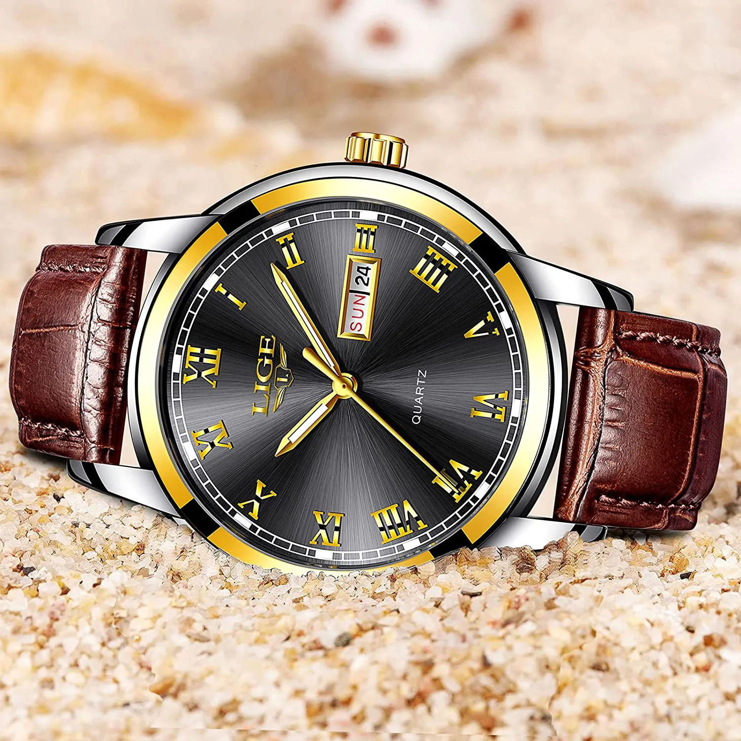 Men's Dress Wristwatch Sport Clock Business Date Casual Watch Men