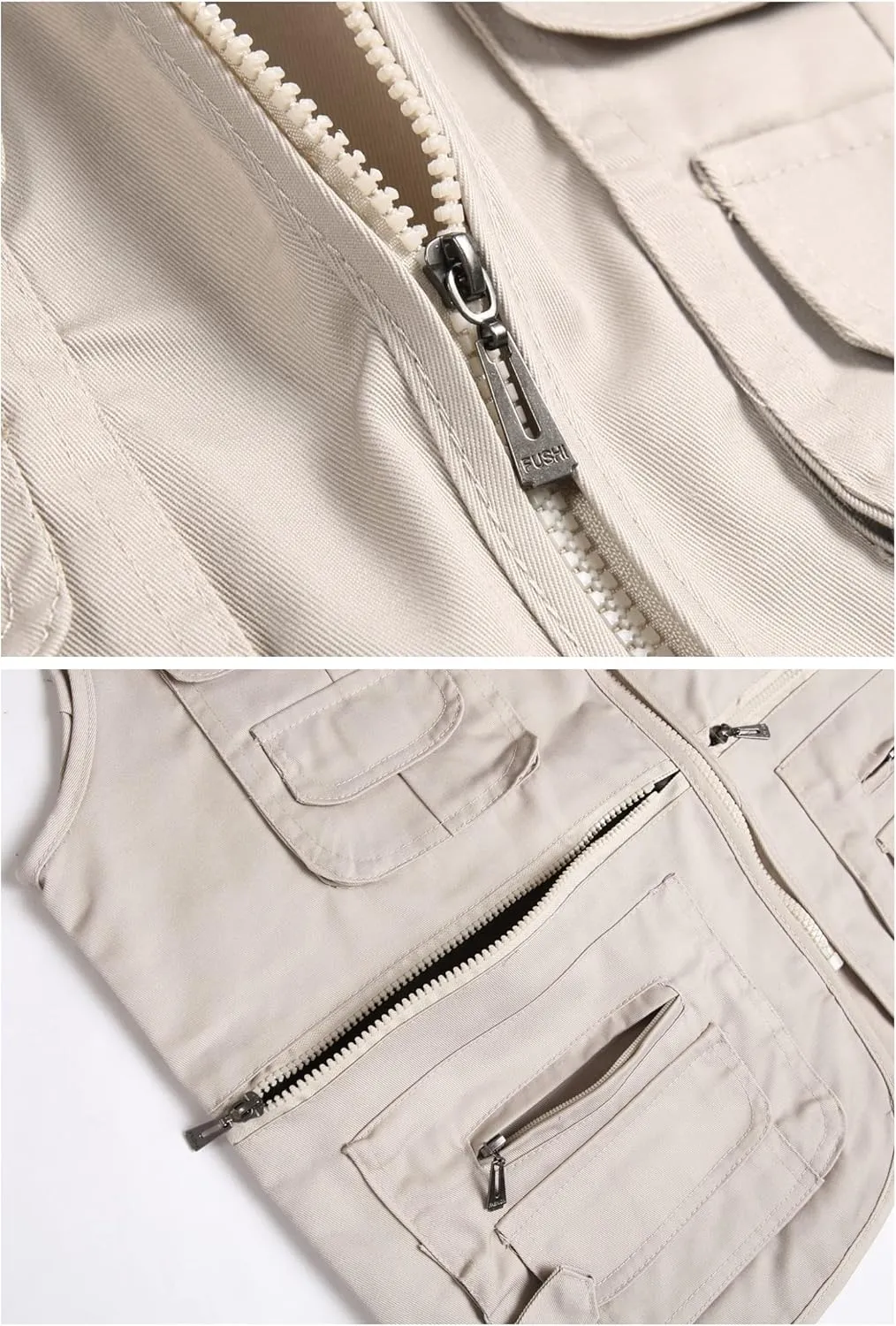 Men??s Fishing Vest Summer Outdoor Work Safari Travel Photo Vest with Multi Pockets
