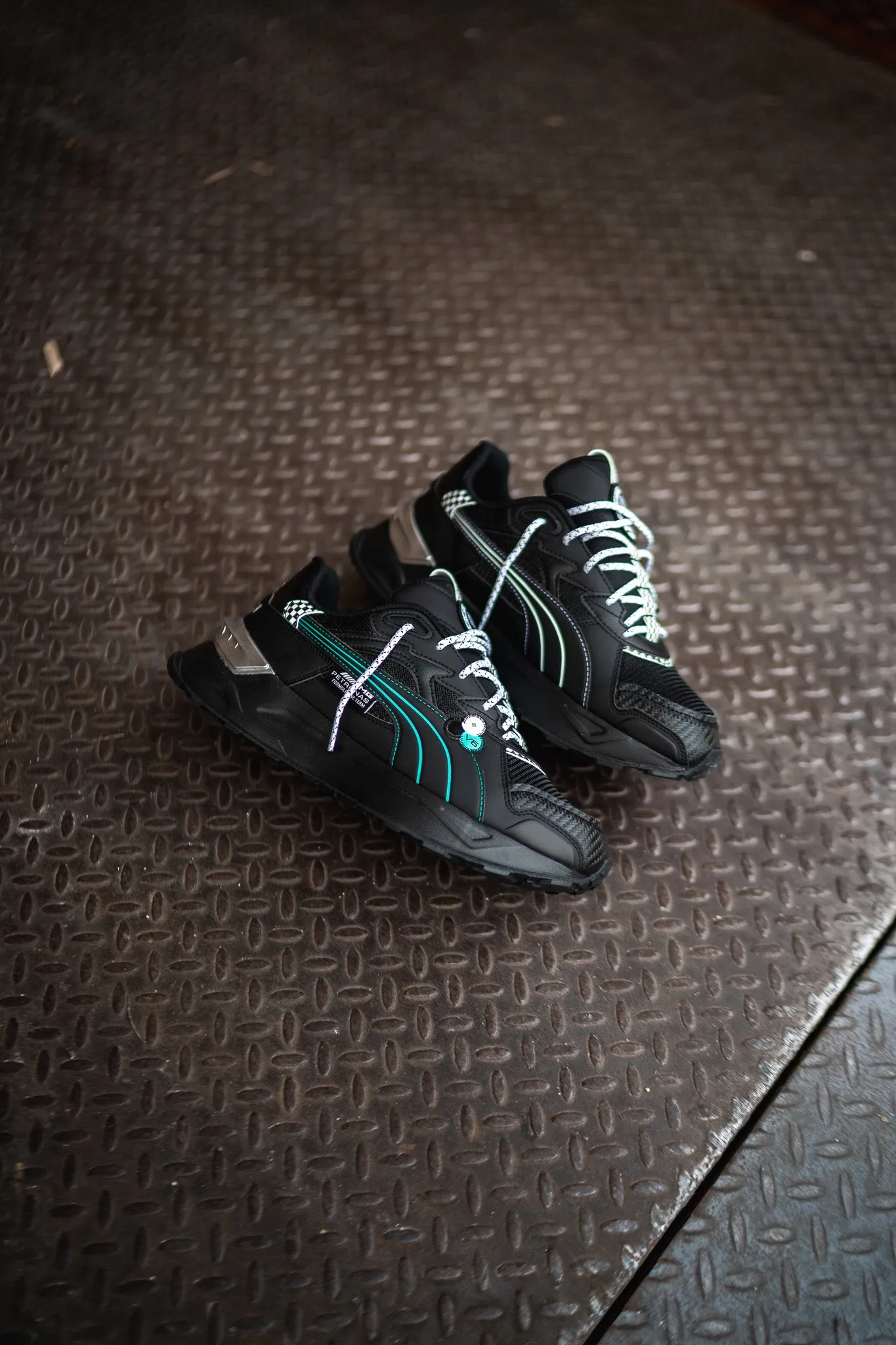 Mens Puma x Mercedes Benz Mirage Sport Asphalt (Black/Spectra Green)