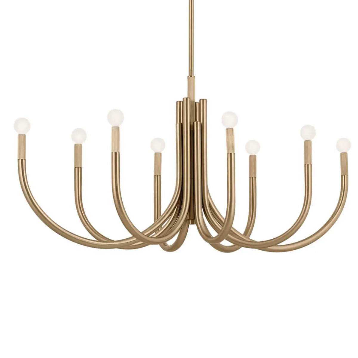 Odensa 46 in. 8 Lights Chandelier Champagne Bronze Finish