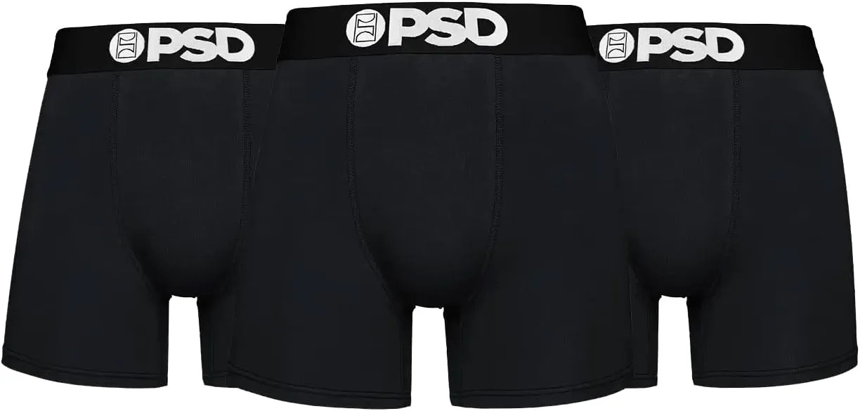 PSD Men's Mid Length Boxer Briefs - 5 Inch Inseam Breathable and Supportive Men's Underwear with Moisture-Wicking Fabric