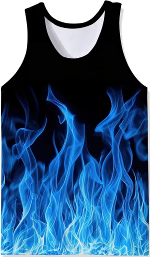 RAISEVERN Men's Tank Tops Summer Sleeveless Tee Cool Workout T-Shirts Beach Athletic Undershirts